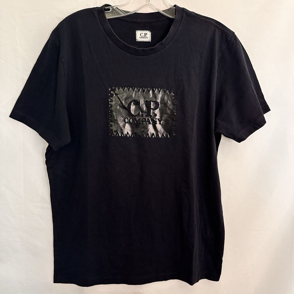 C.P. Company Box Logo T-Shirt Blue Size SMALL Mens
